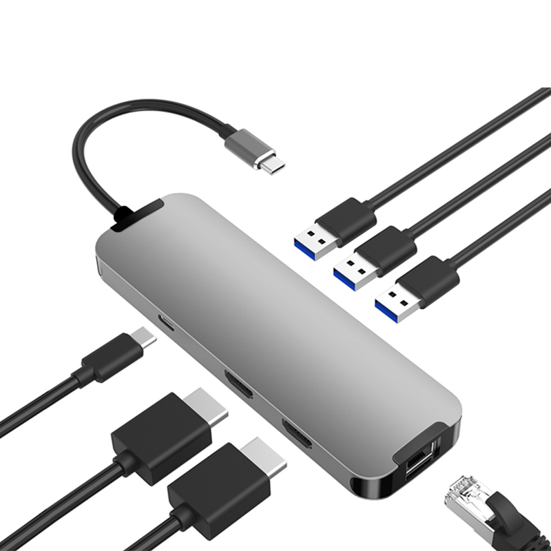 Usb Hub Type C - محول متعدد الوظائف متوافق مع أجهزة