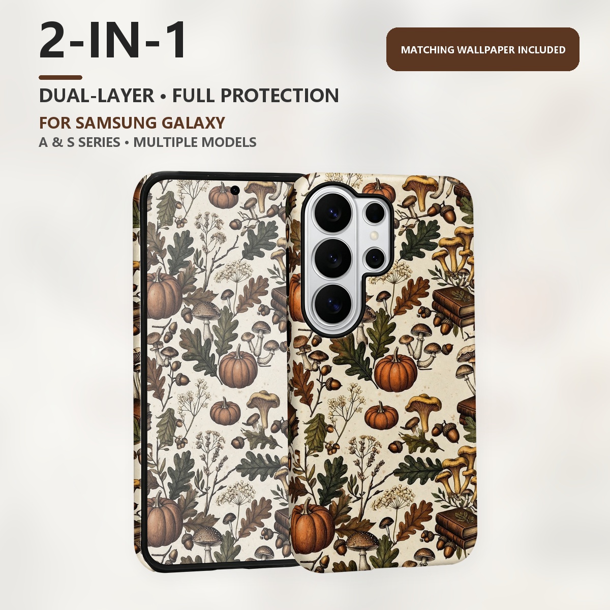 نمط فطر قرع خريف 2-in-1 طبقتان - مراجعة Samsung Galaxy S24 وسعره
